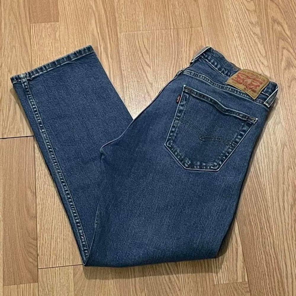 Levis 505 Men’s Straight Leg Fit 32x30 (31x29) Medium Blue Western Cowboy Y2K